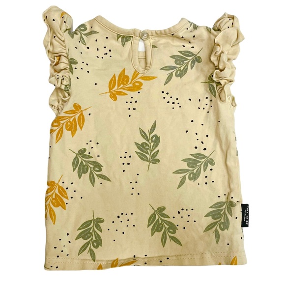 Tiny Tribe Girls Leaf Frill Tank Ruffled Sleeves - Picture 4 of 7